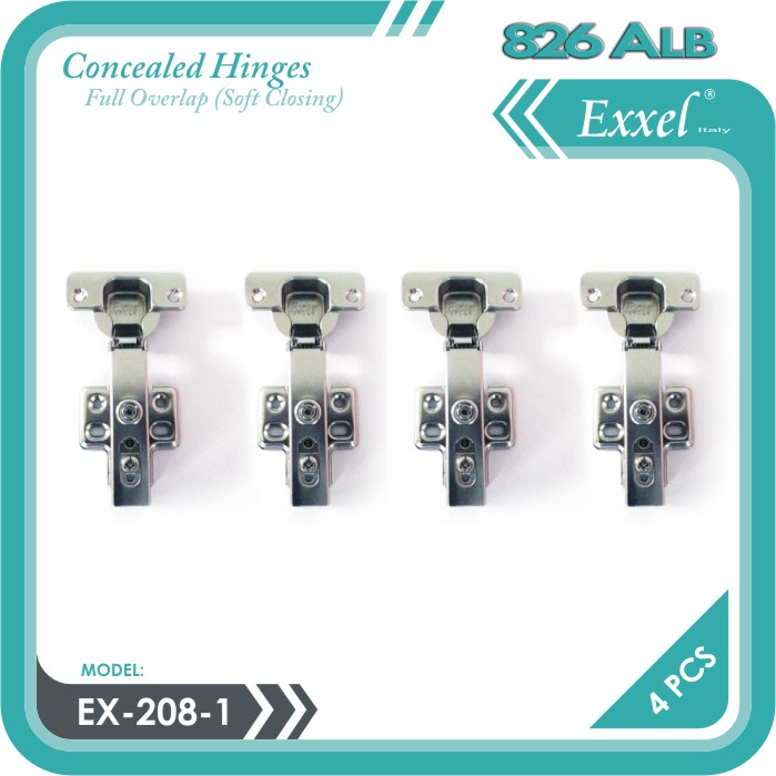 Concealed Hinges Soft Closing Full Over Lap EX2081 4pcs Lazada PH