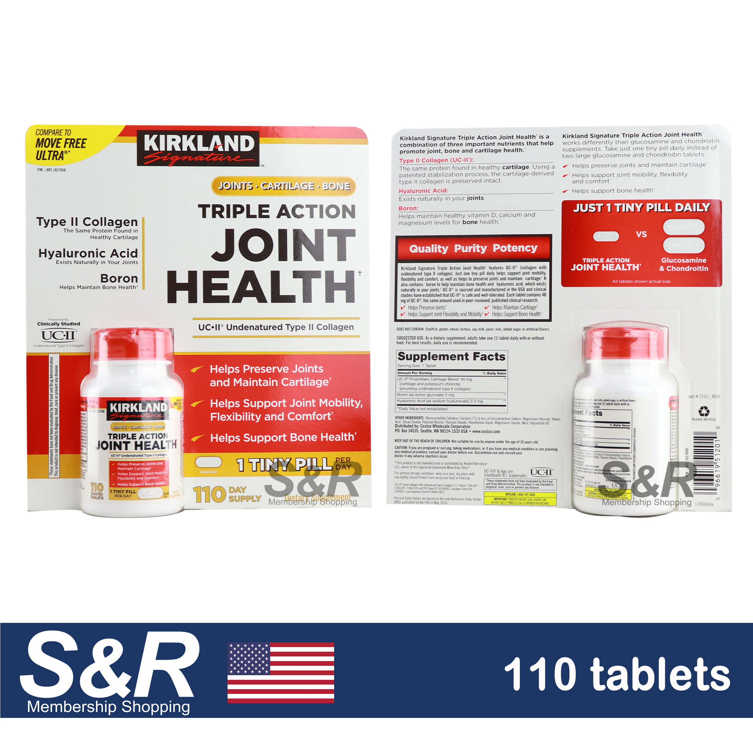 Kirkland Signature Triple Action Joint Health Supplement 110 tablets review and price 08192024