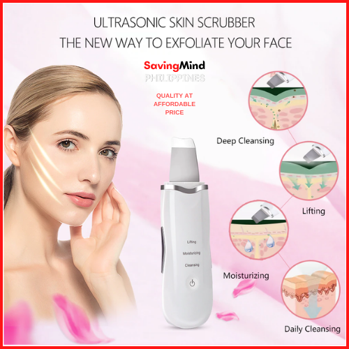 SavingMindPH Ultrasonic Skin Scrubber Vibration Face Spatula Blackhead ...