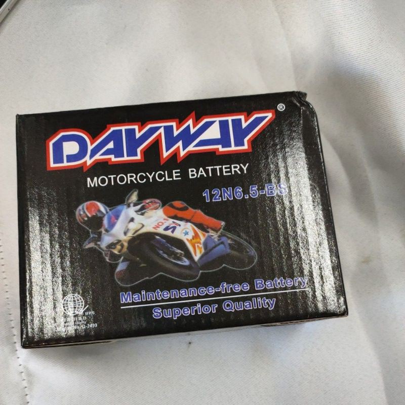 Factory direct sales COD Motorcycle dayway battery 6.5L Lazada PH