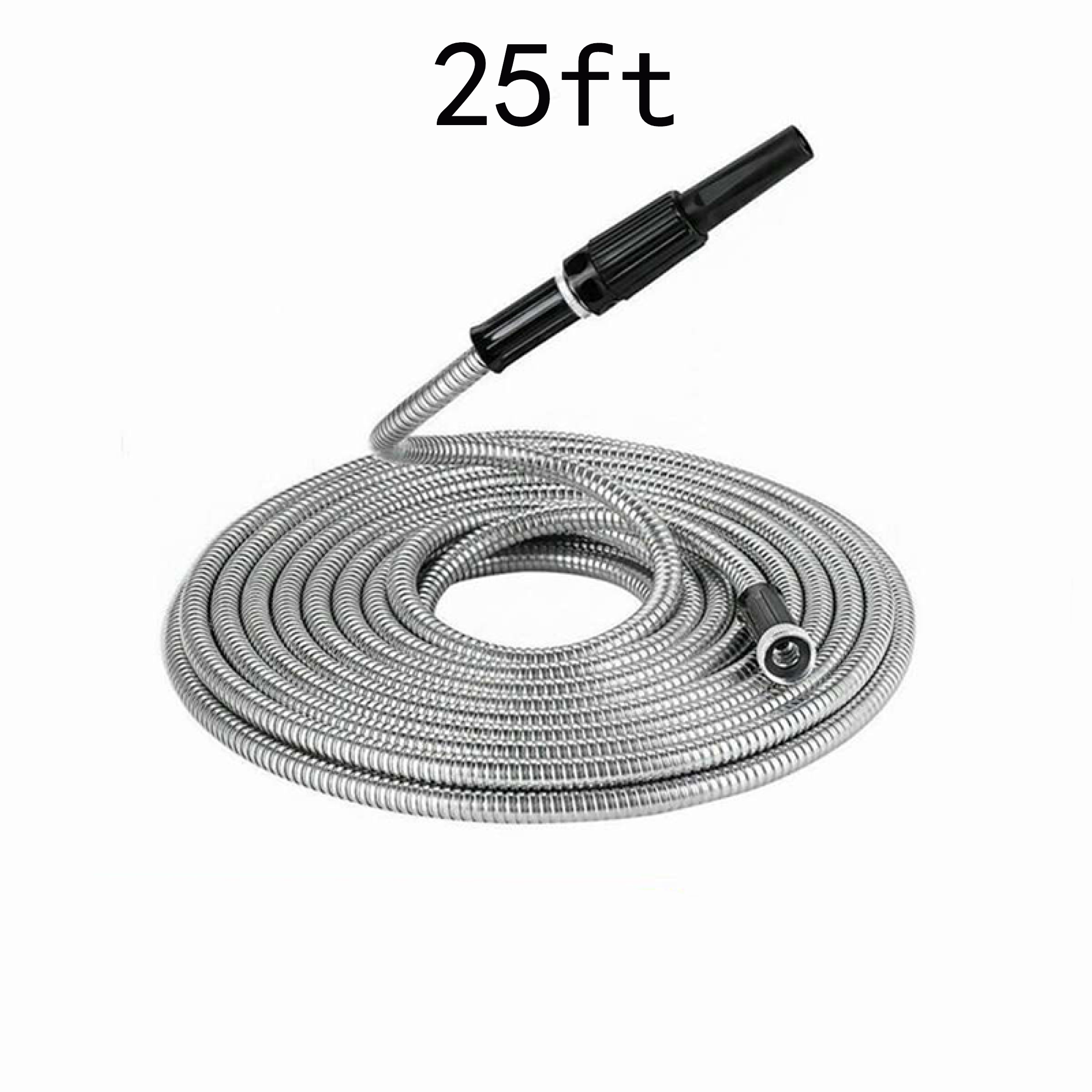 25/50/75/100FT Stainless Steel Telescopic Garden Hose for Watering and