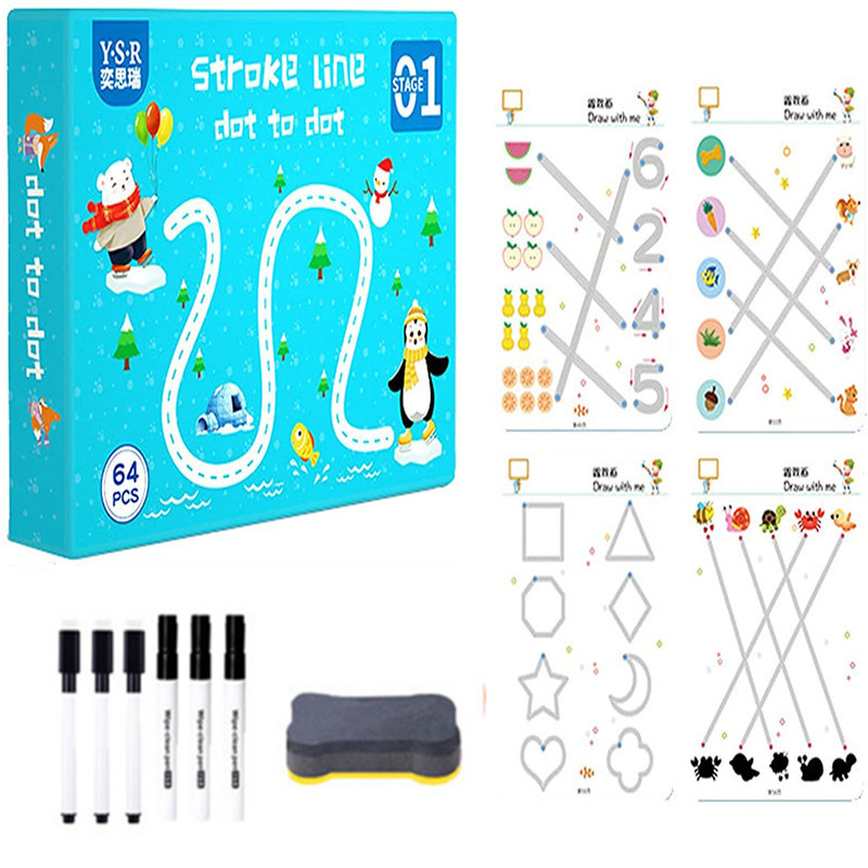 Magic Tracing Workbook Erasable Pen Logical Thinking Training Preschool ...