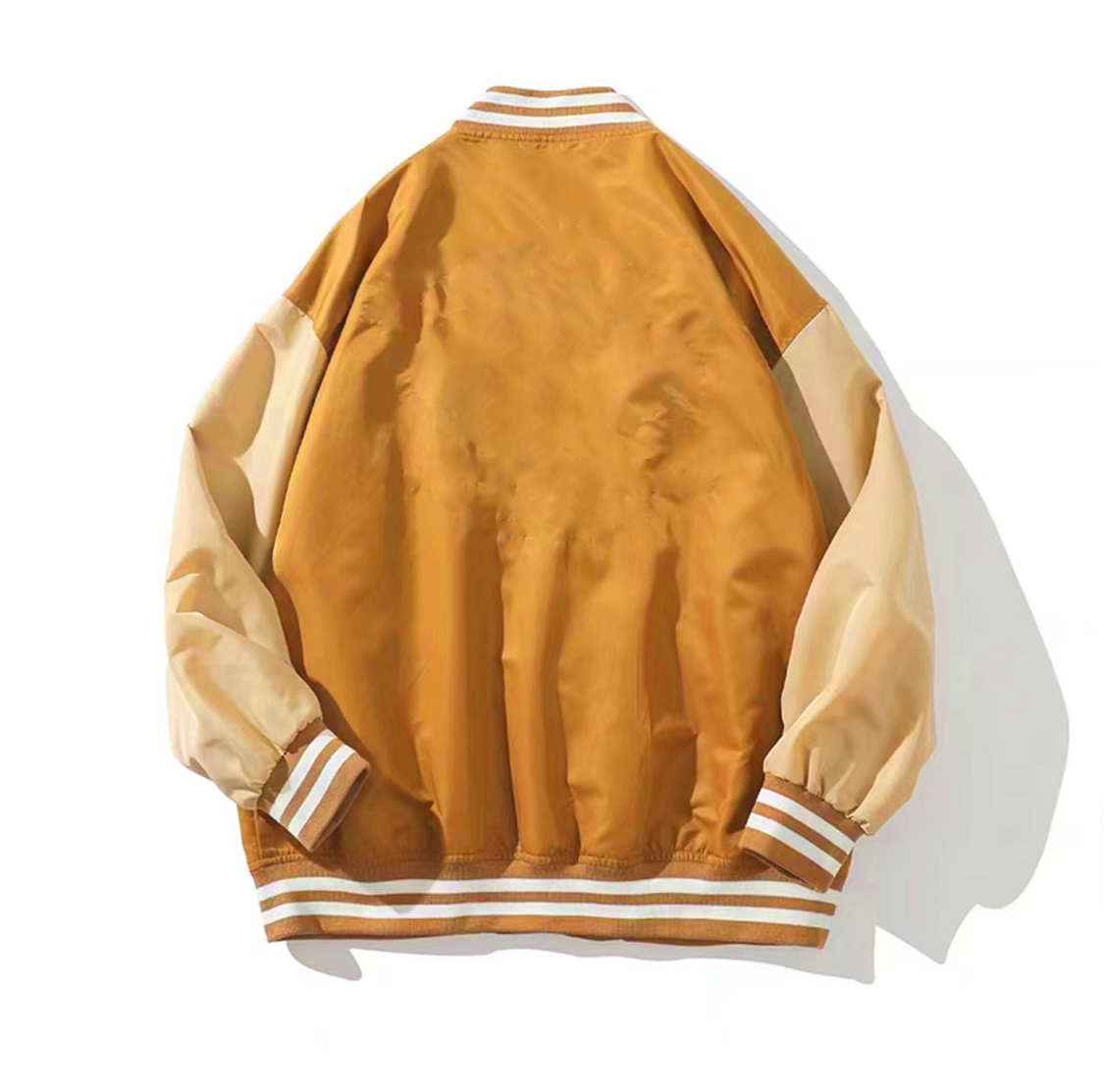 Kinwoo T1070 Varsity Bomber Baseball Jacket Bone Korean Jersey Jacket