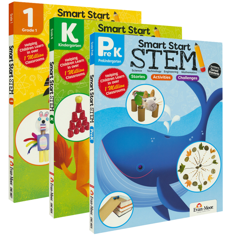 PH　Activity　Books]　Smart　Years　for　Grade　to　Kids　Start　Books　STEM　Prek　for　Books　Evan-Moor，Children　Old,Books　3-7　Lazada