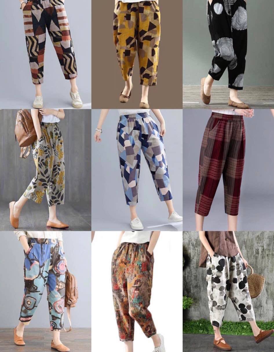 Printed Tokong Square pants Random Print and Color for Women | Lazada PH