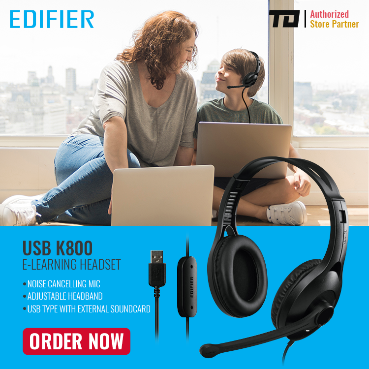 Edifier K800 USB Plug Headset Noise Cancelling Mic Soft