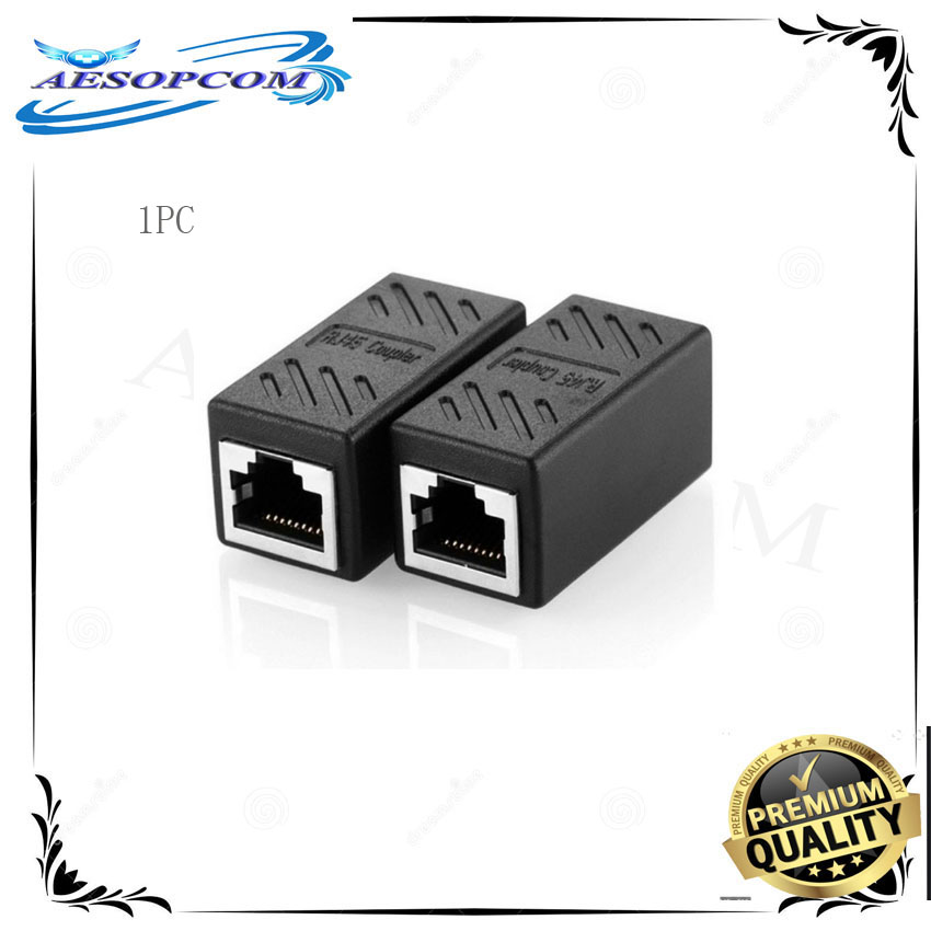 (Black rj45 coupler )LAN Cable Connector Female To Female