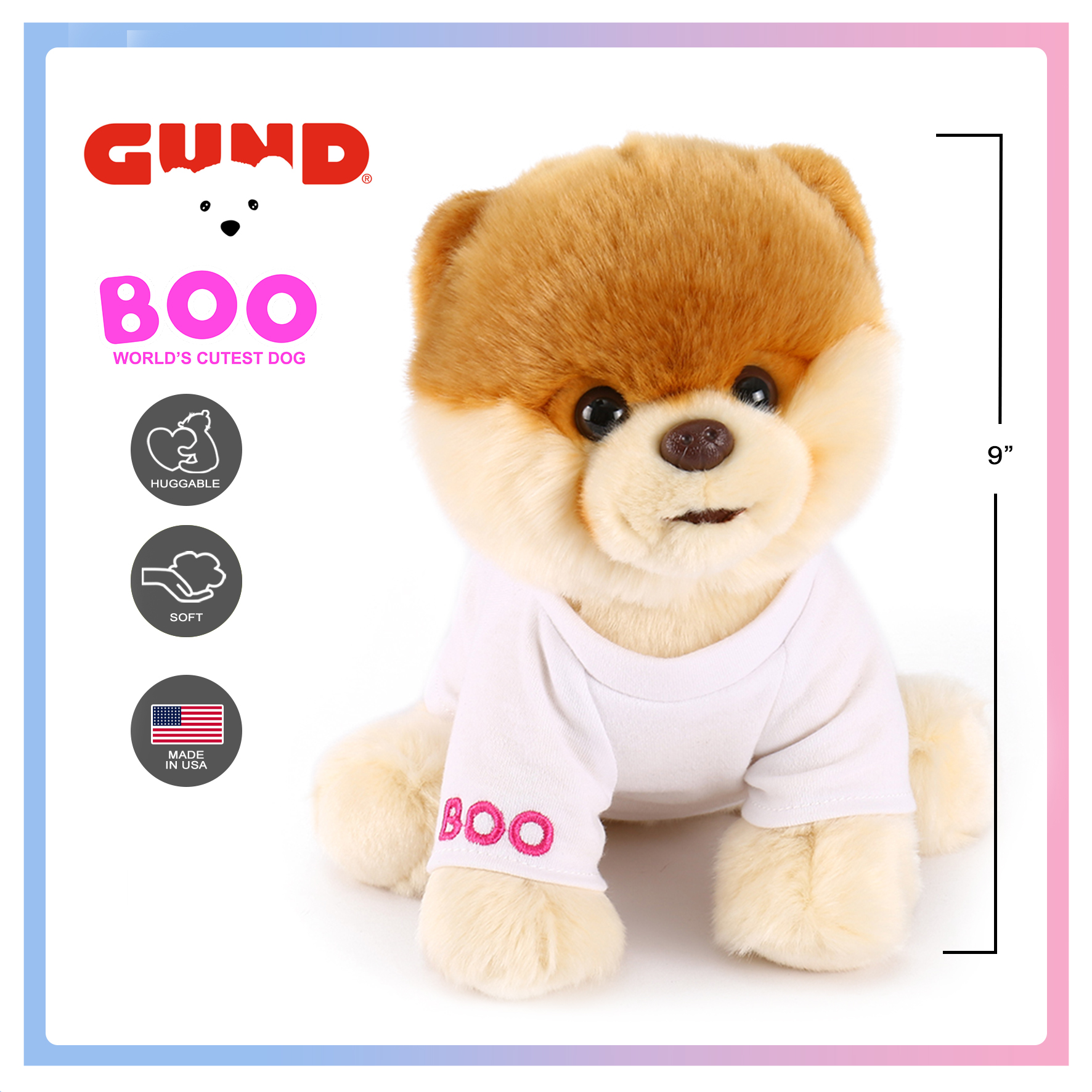 GUND 4060859 Worlds Cutest Dog Itty Bitty Boo Pink Unicorn for sale online