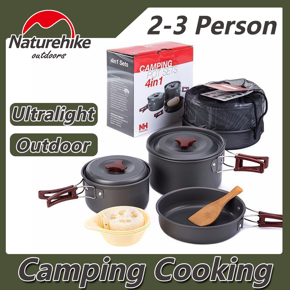 Naturehike Camping Cooking Set Ultralight Outdoor Hiking Camping Tableware Equipment Cookware 6824