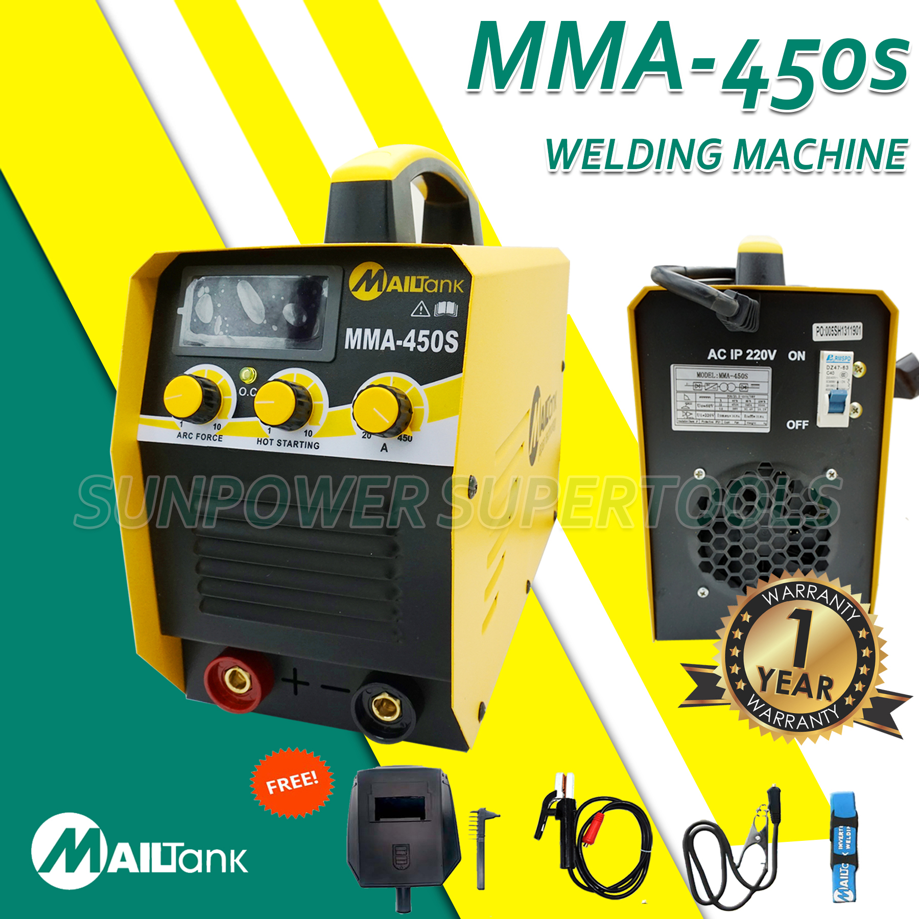 MAILTANK (SH131) MMA450s IGBT Portable Inverter Welding Machine