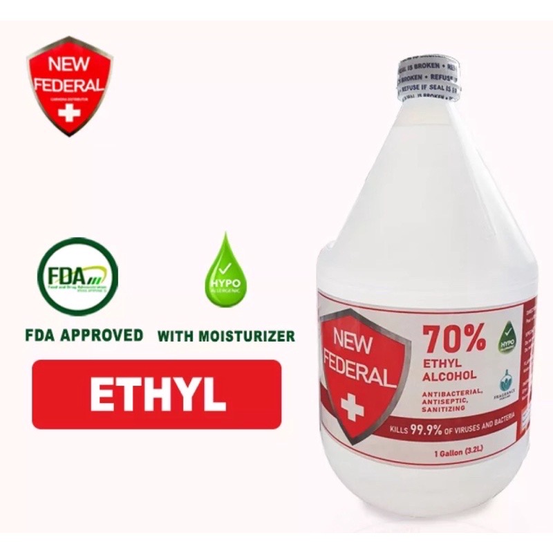 New Federal 70 ISOPROPYL ALCOHOL ETHYL ALCOHOL DISINFECTANT