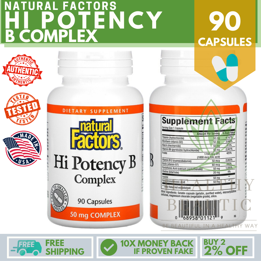 Natural Factors HI POTENCY B COMPLEX Capsules AUTHENTIC IMPORTED FROM USA Lazada PH