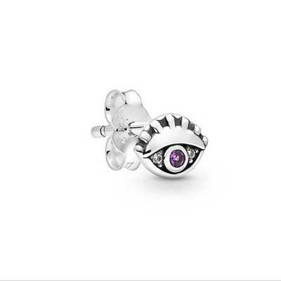2023 Pandoras 925Silver Pandora Dream dora MeMy Crescent Meteor Magic Unicorn Brilliant Smiley Face Single Stud Earrings for Women