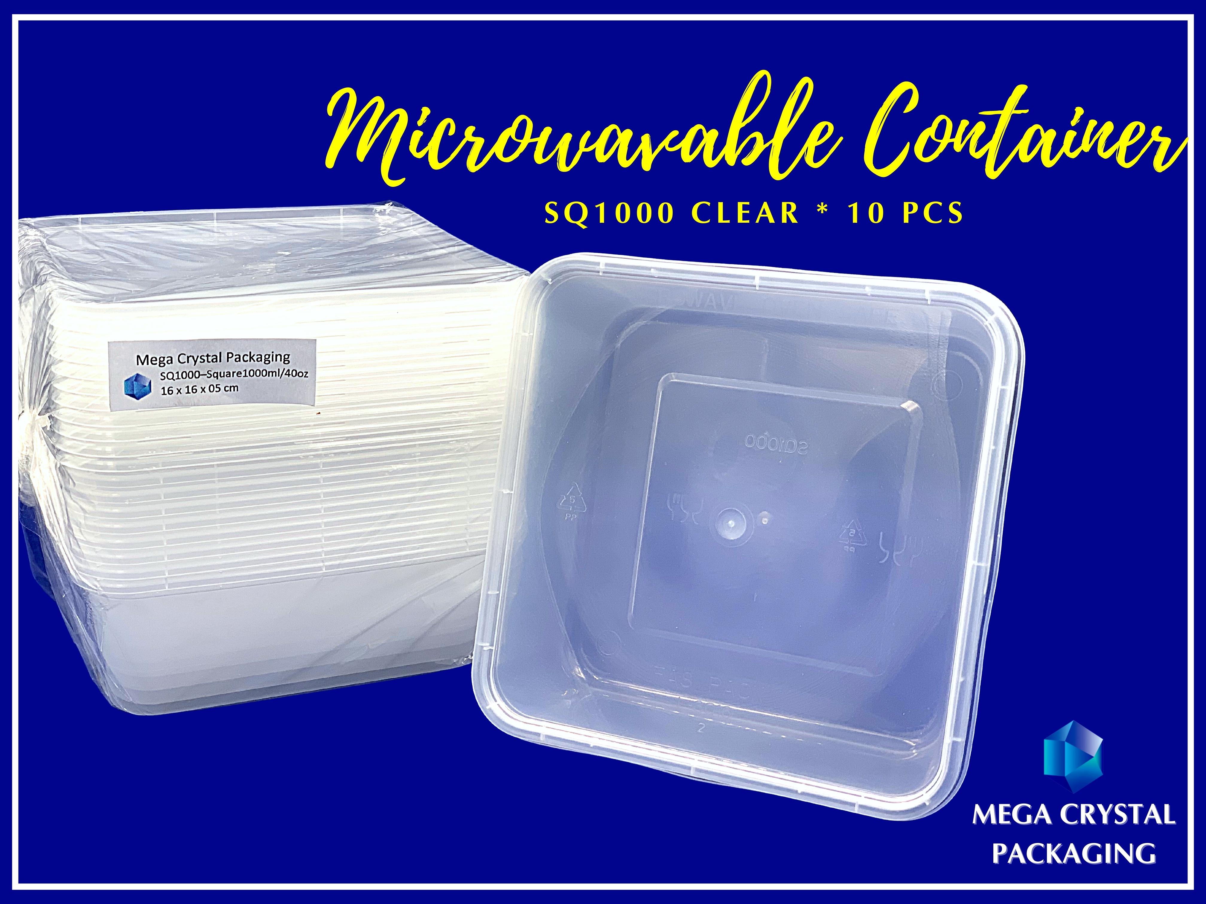 Microwavable Container SQ 1000 Square 1000 ml ( 10 pcs. Per Pack