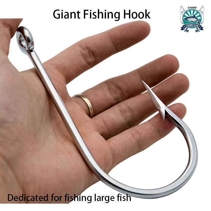 5PCS Large Fish Hook Stainless Steel Fish Hook Large Grouper Shark Fish  Hook Giant Fish Special Hook
