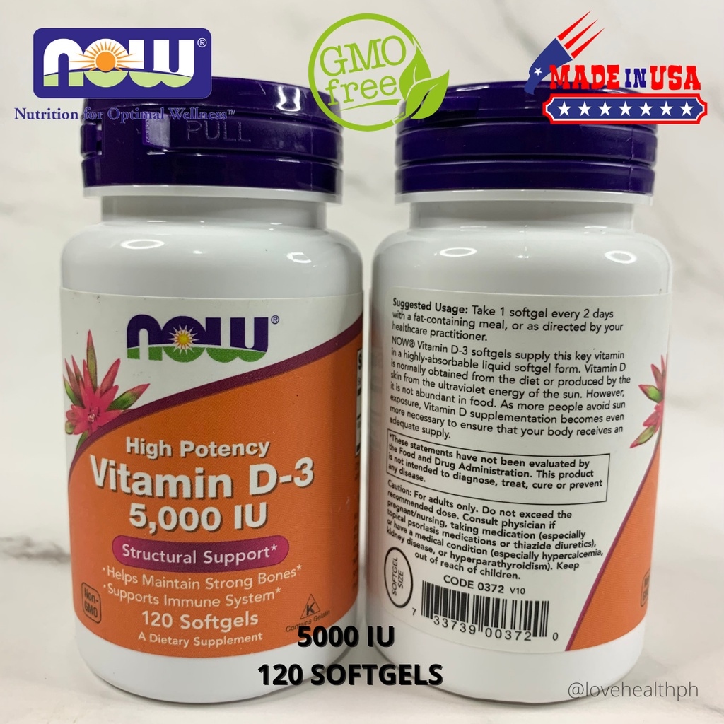 High Potency Now Vitamin D3 1000 iu 2000 iu 5000 iu 30240 Softgels d3