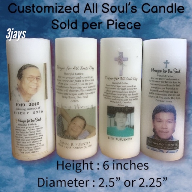 Customized Candles for Departed Loved Ones this All Souls Day SOLD