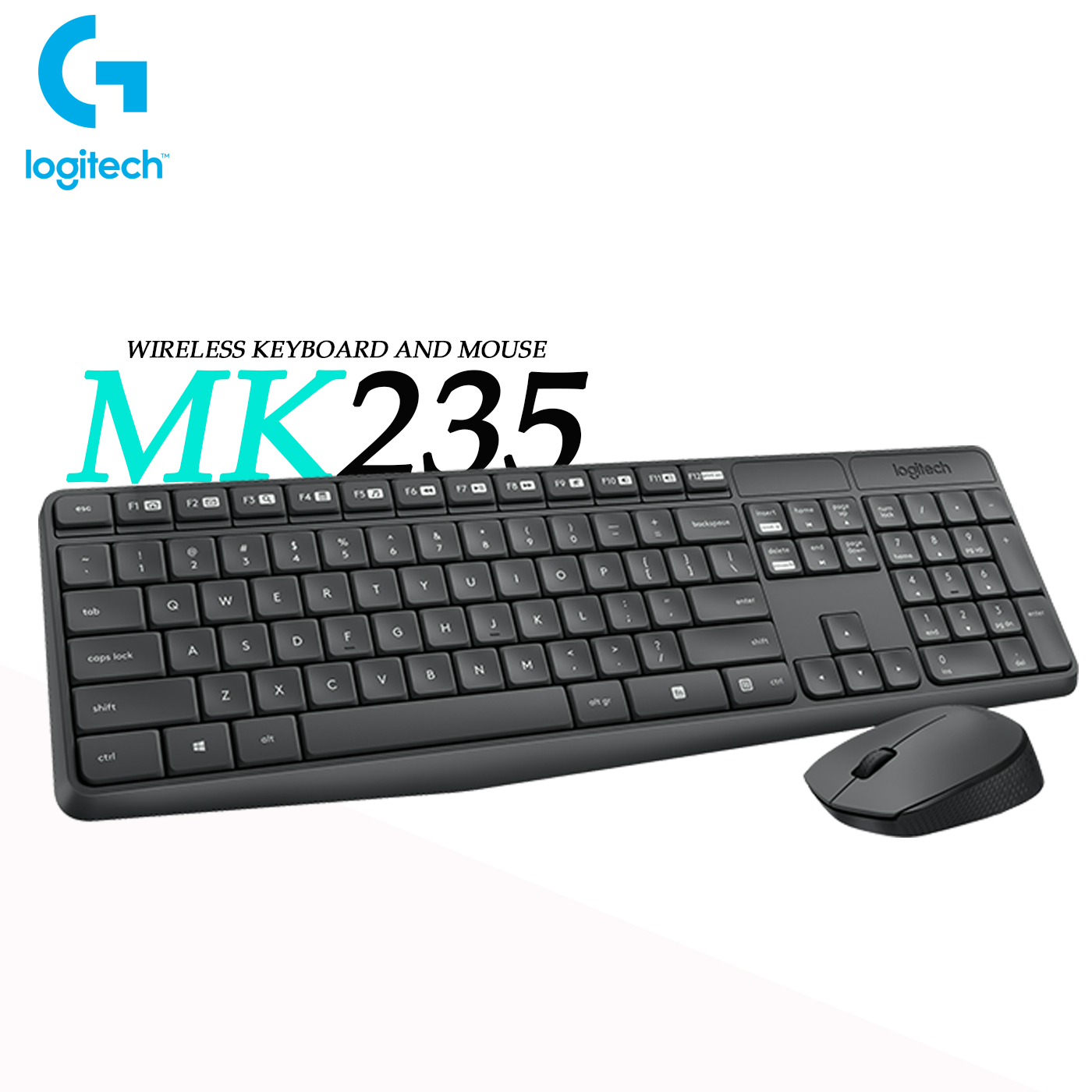 Kit teclado best sale mouse logitech mk235