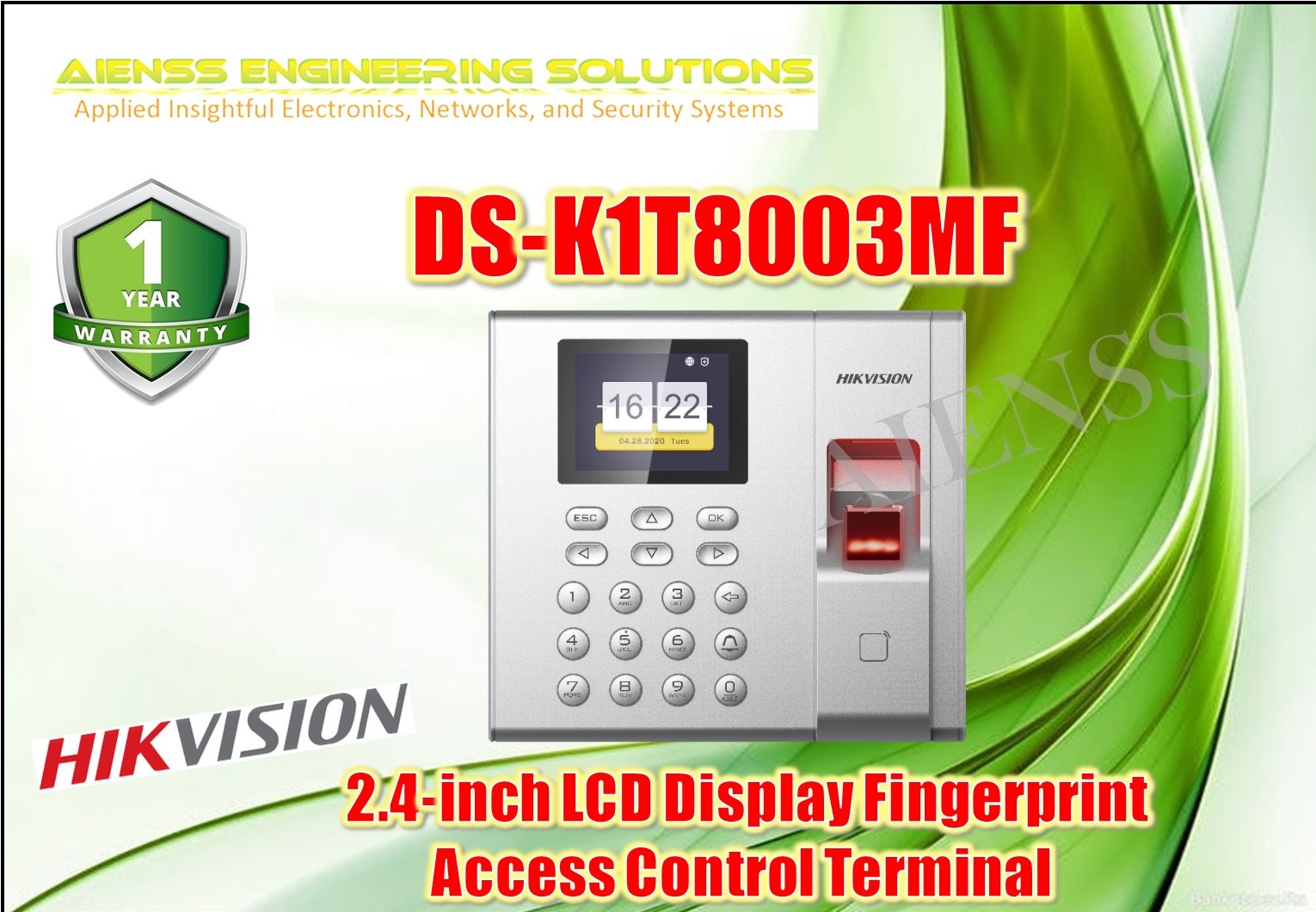 DSK1T8003MF 2.4inch LCD Display Fingerprint Access Control Terminal