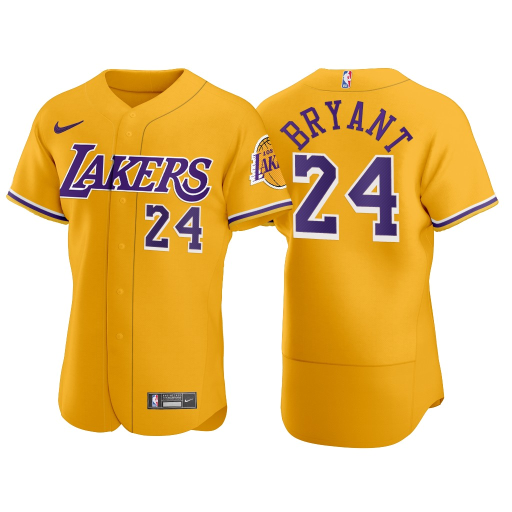 NBA Los Angeles Lakers X MLB Baseball Jersey x Lebron #6 - Kobe #24