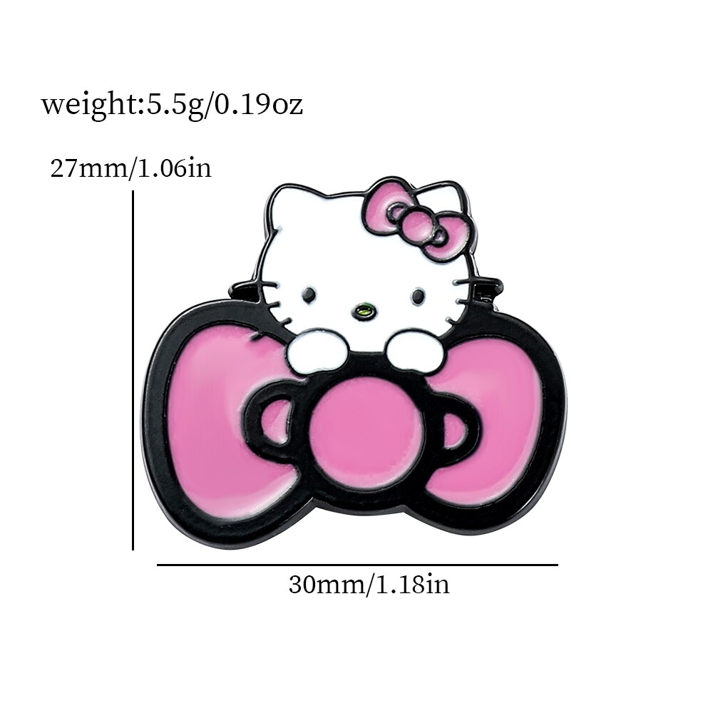 Sanrio Hello Kitty Cute Kit Cat Lapel Pins for Backpacks Brooches