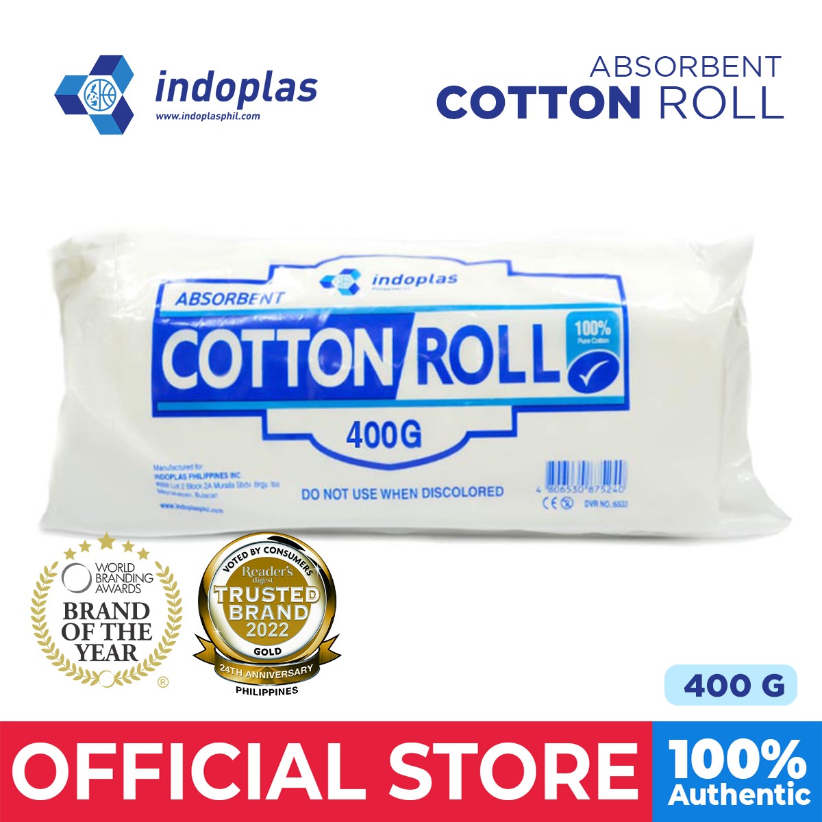 Indoplas Absorbent Cotton Roll 400g Lazada PH