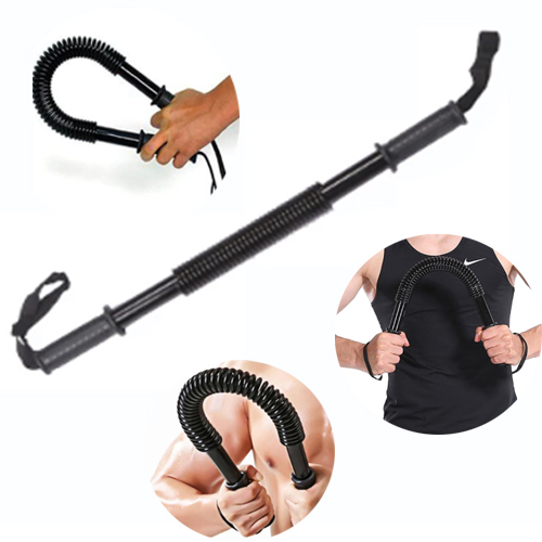 30KG Power Twister Flex Strength Chest Arm Rod Exerciser Hand Gripper ...