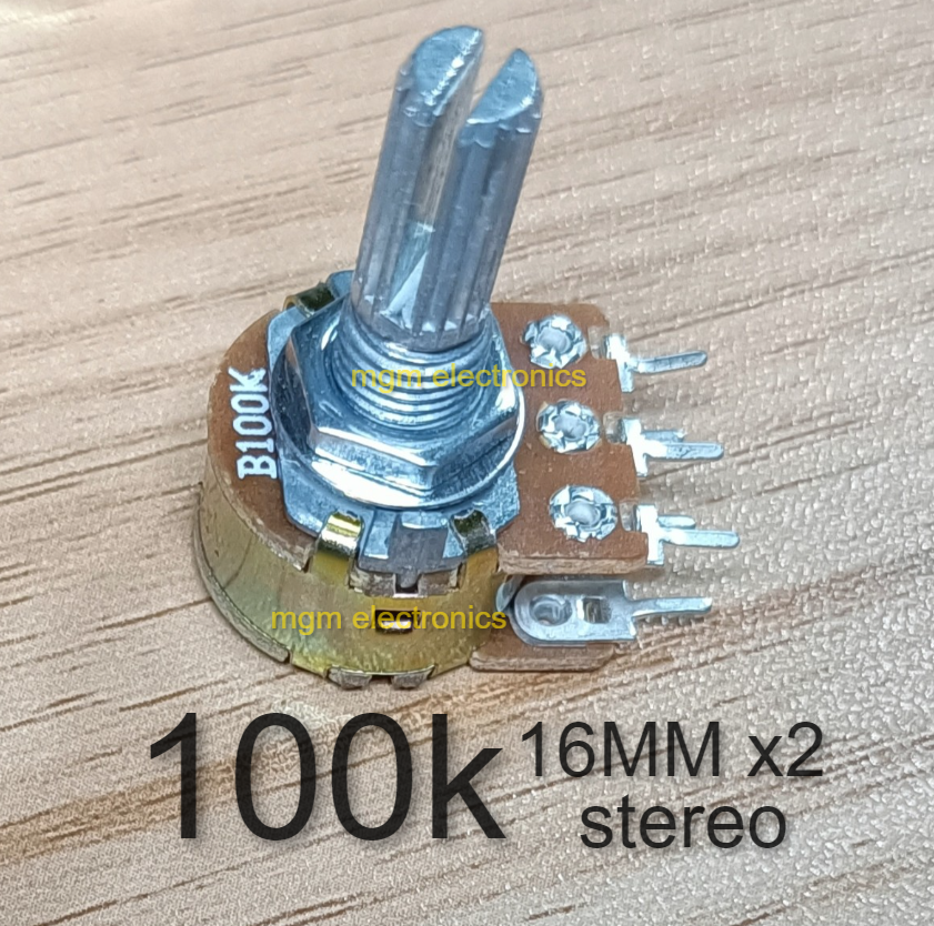 10K 20K 50K 100K V16MM 6PINS STEREO 20mm Shaft VOLUME CONTROL