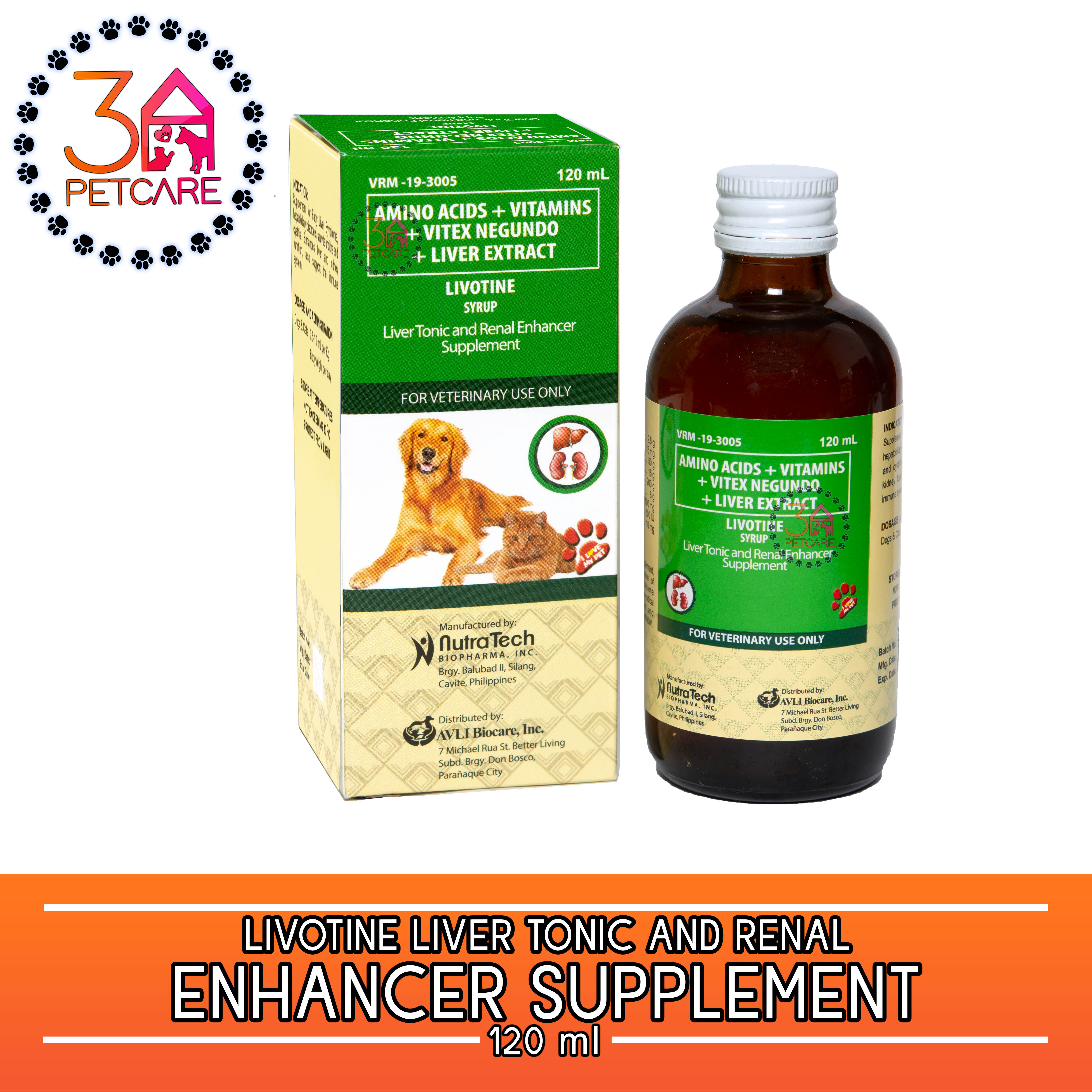 LIVOTINE Liver Tonic and Renal Enhancer Supplement for Dogs and Cats ...