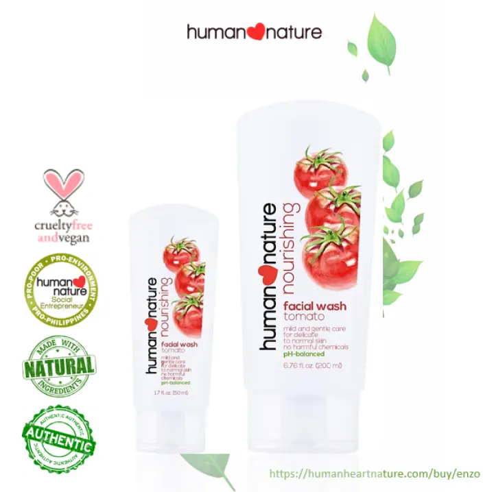 human heart nature nourishing facial wash