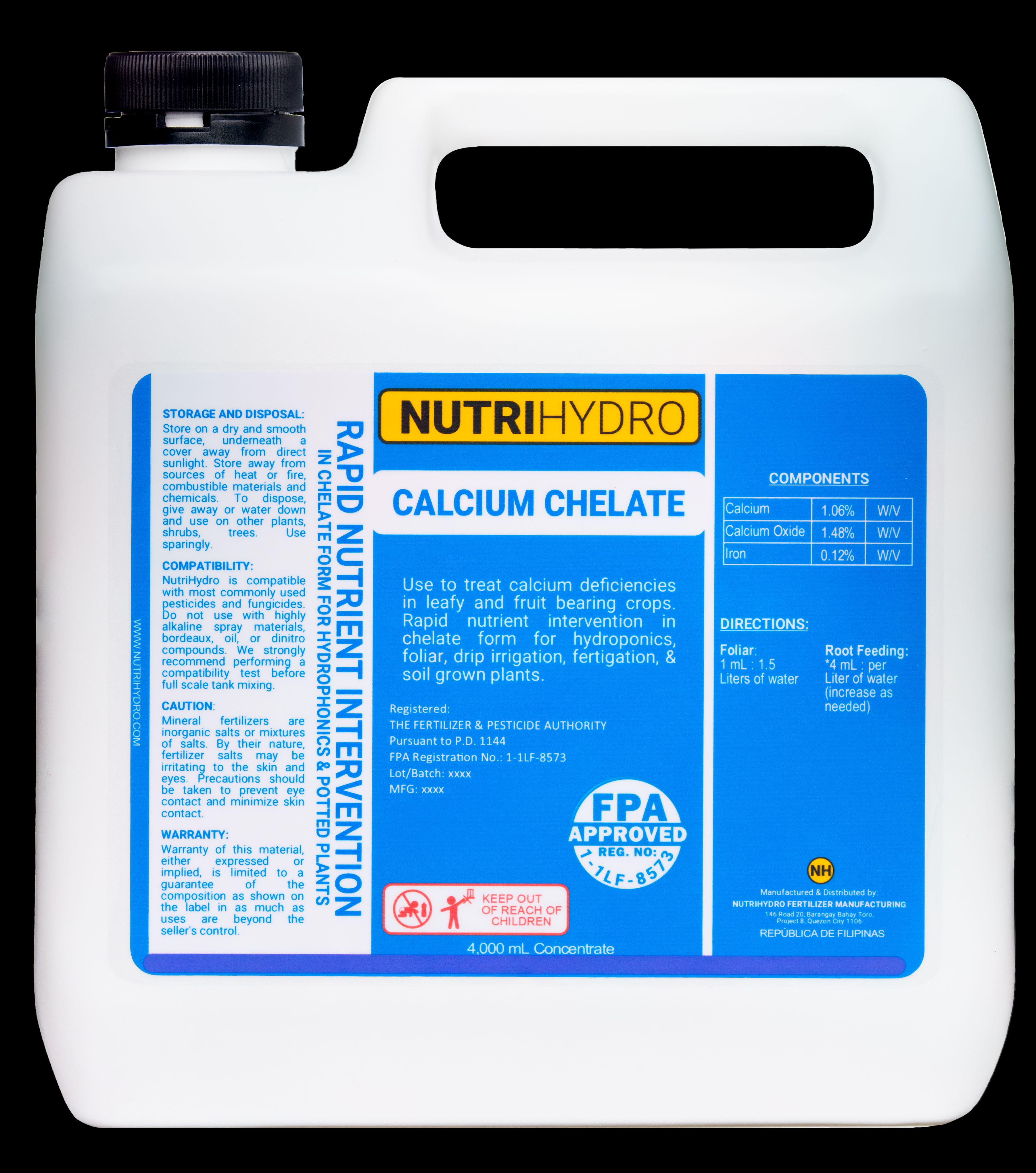 NutriHydro Calcium Chelate 500ML 1 LITER 4 LITERS Lazada PH