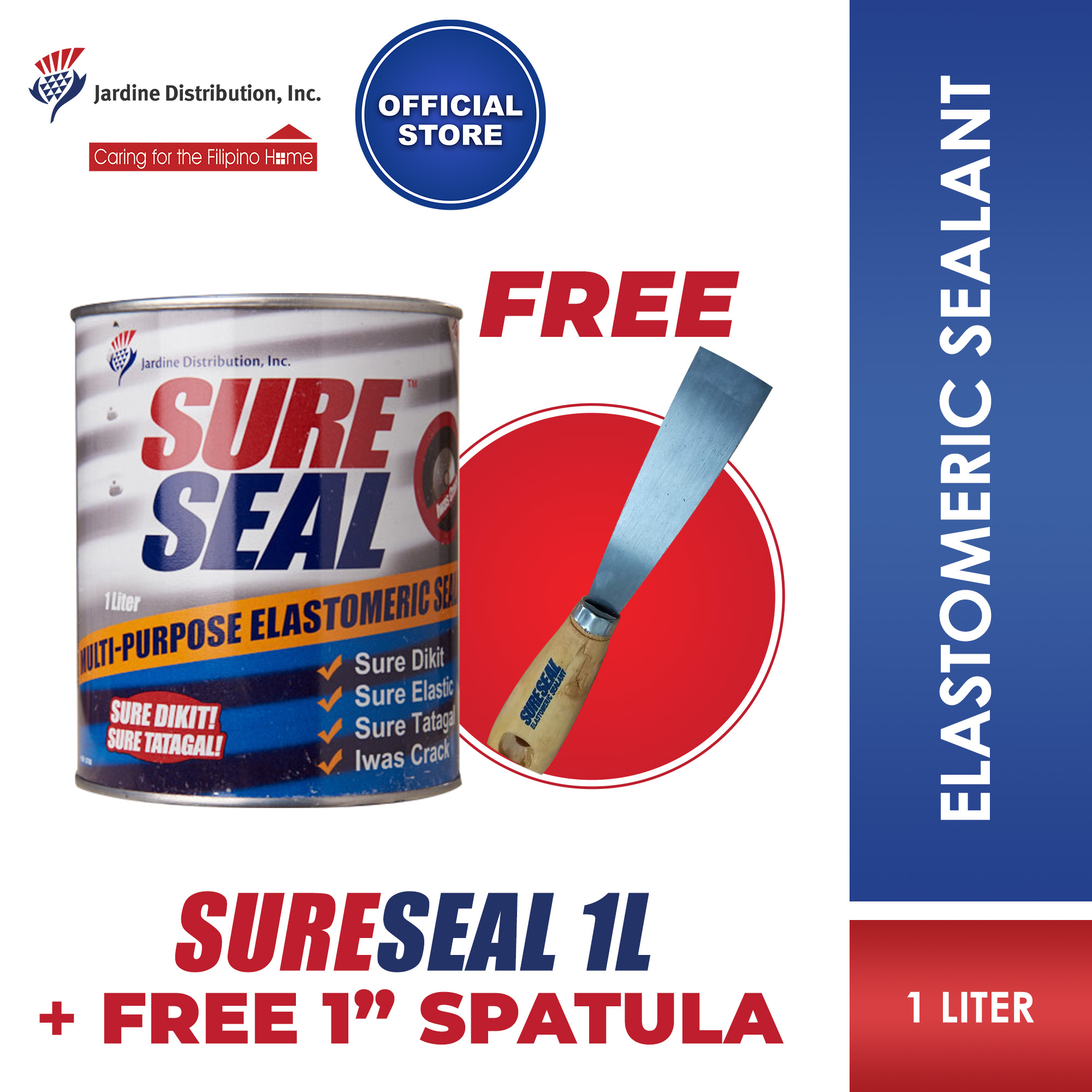 Sureseal Elastomeric Sealant 1 Liter Can + Free 1" Spatula Lazada PH