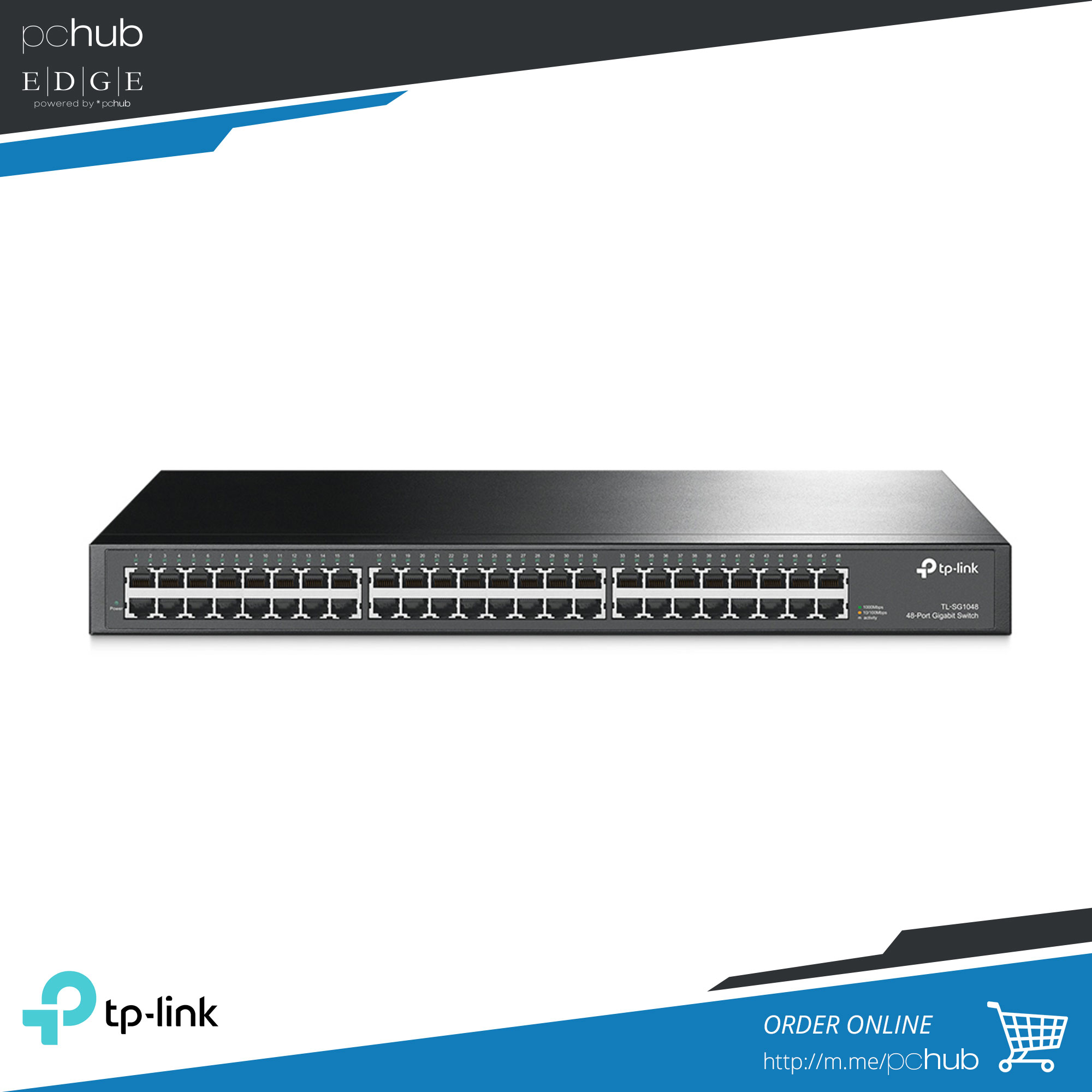PChub TPLink TL SG1048, 48 port, switch hub, gigabit, 19inch