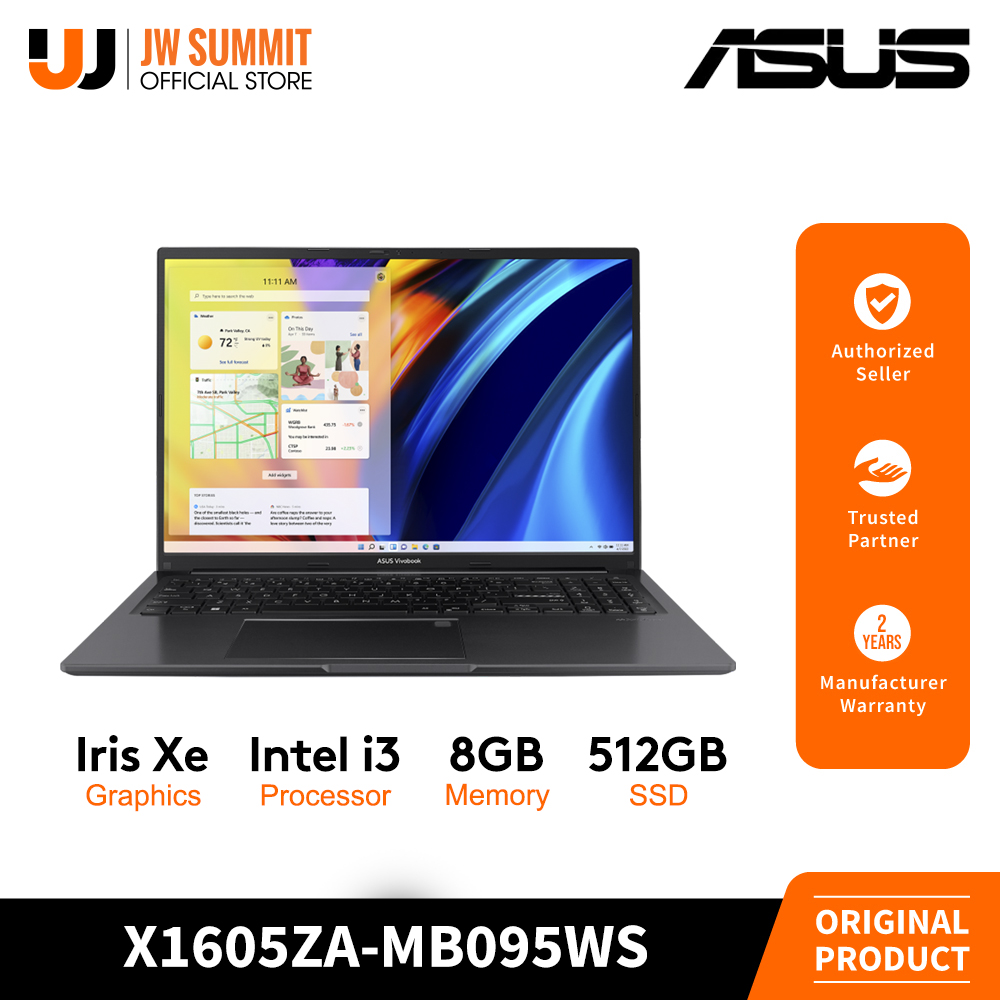 Asus Vivobook 16 X1605ZA-MB095WS WUXGA i3-1215U 8GB 512GB SSD