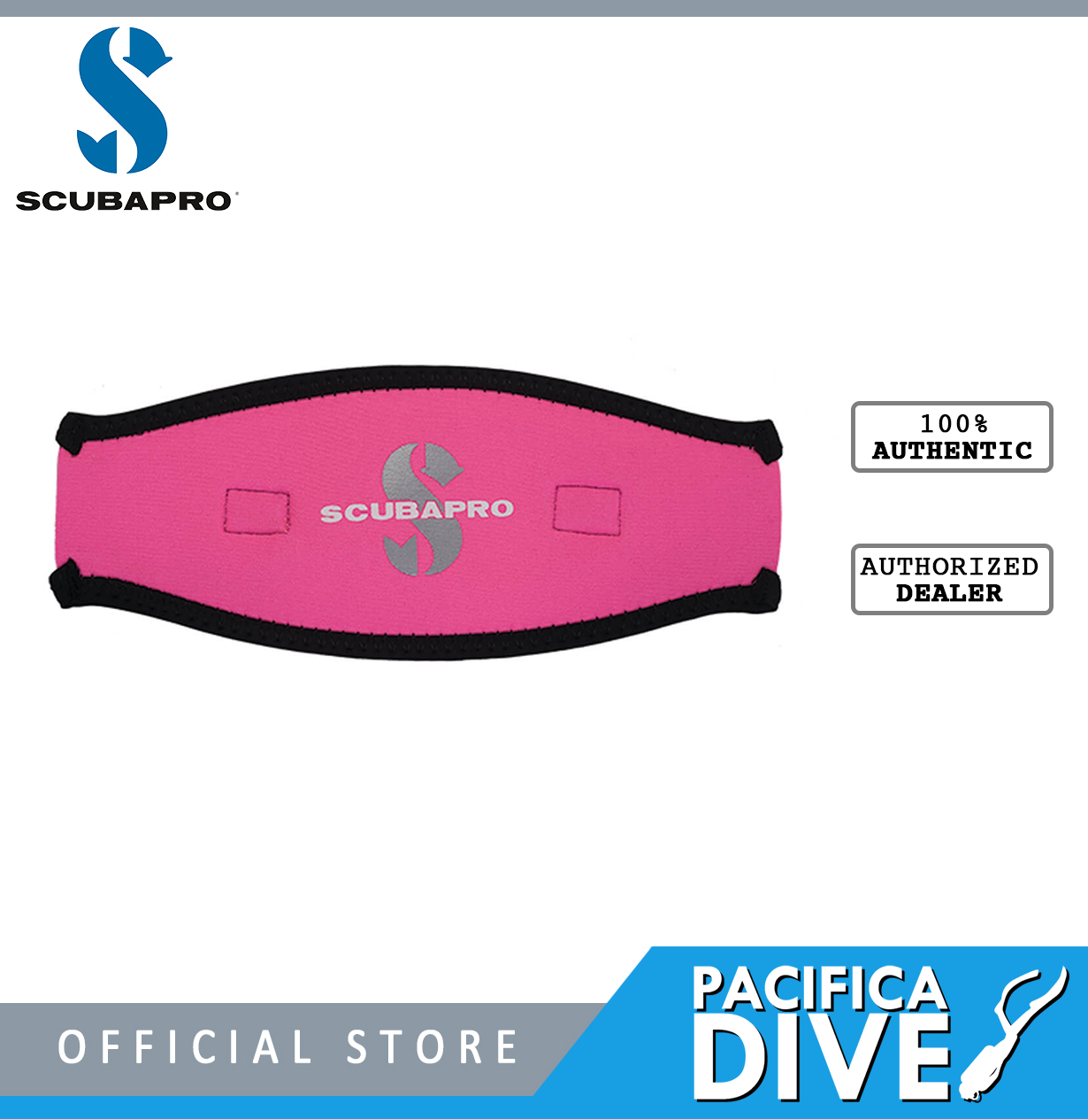 SCUBAPRO, Mask Strap Cover Neoprene, Black/Pink Lazada PH