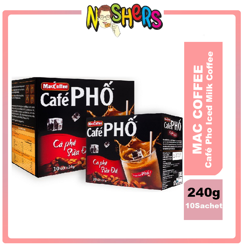Noshers MacCoffee Café Pho Iced Milk Coffee Cafe Pho (10 Sachet x 24g ...