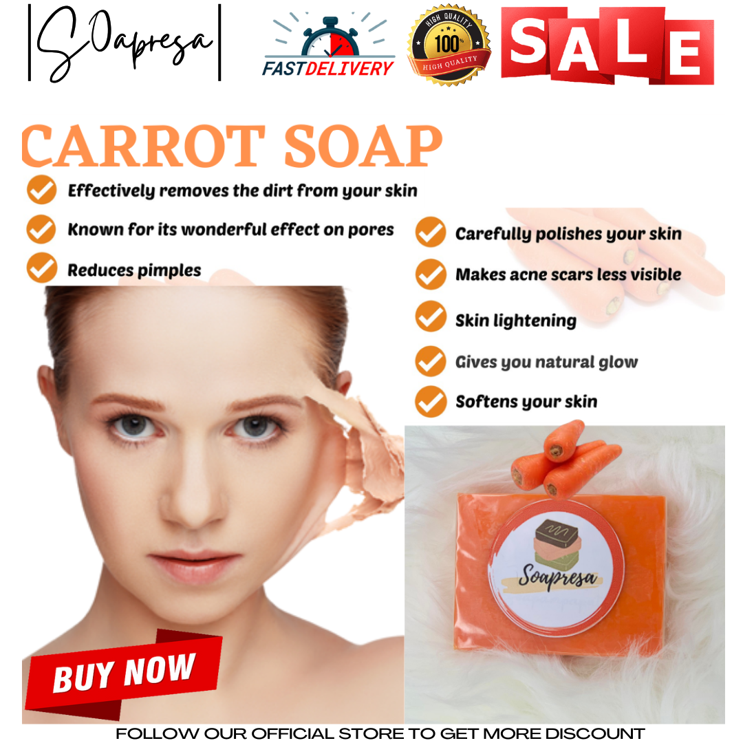 😍🧼[75 HIGHLY CARROT SOAP] No Synthetic Surfactants