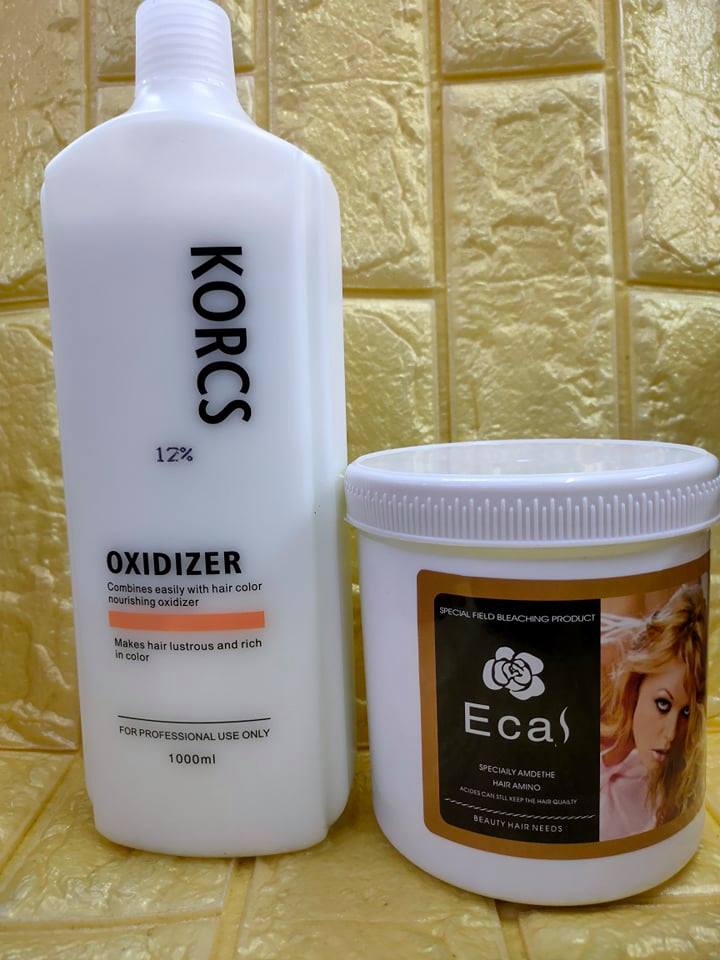 1 set korks oxidizing 12 percent with ecas bleaching powder Lazada PH
