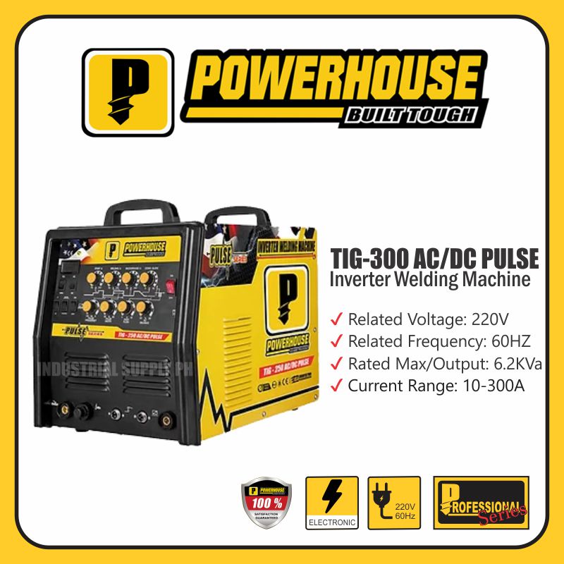 Powerhouse TIG300 AC/DC PULSE Inverter Welding Machine 300 Amperes