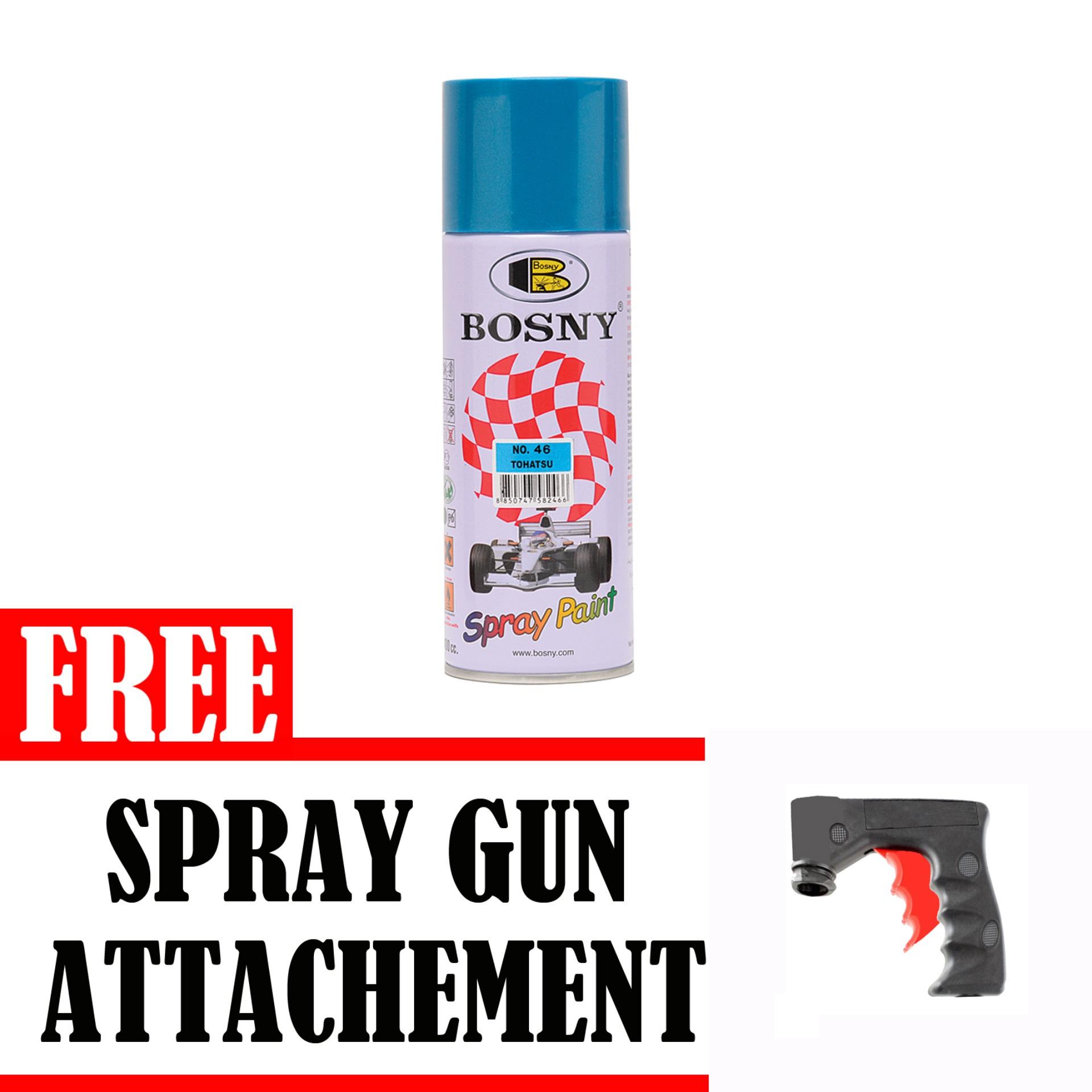 Bosny Tohatsu Blue No 46 Spray Paint with Gun Attachement. Lazada PH