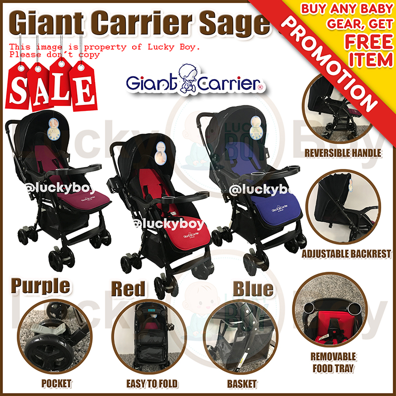 giant carrier stroller sage