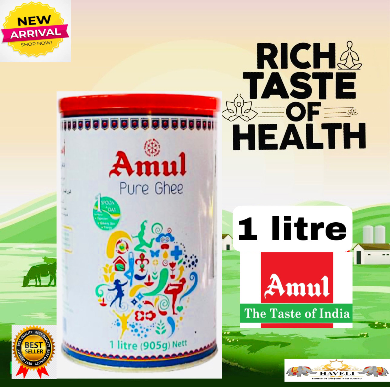 Amul Pure Ghee Clarified Butter 1 Litre | Lazada PH