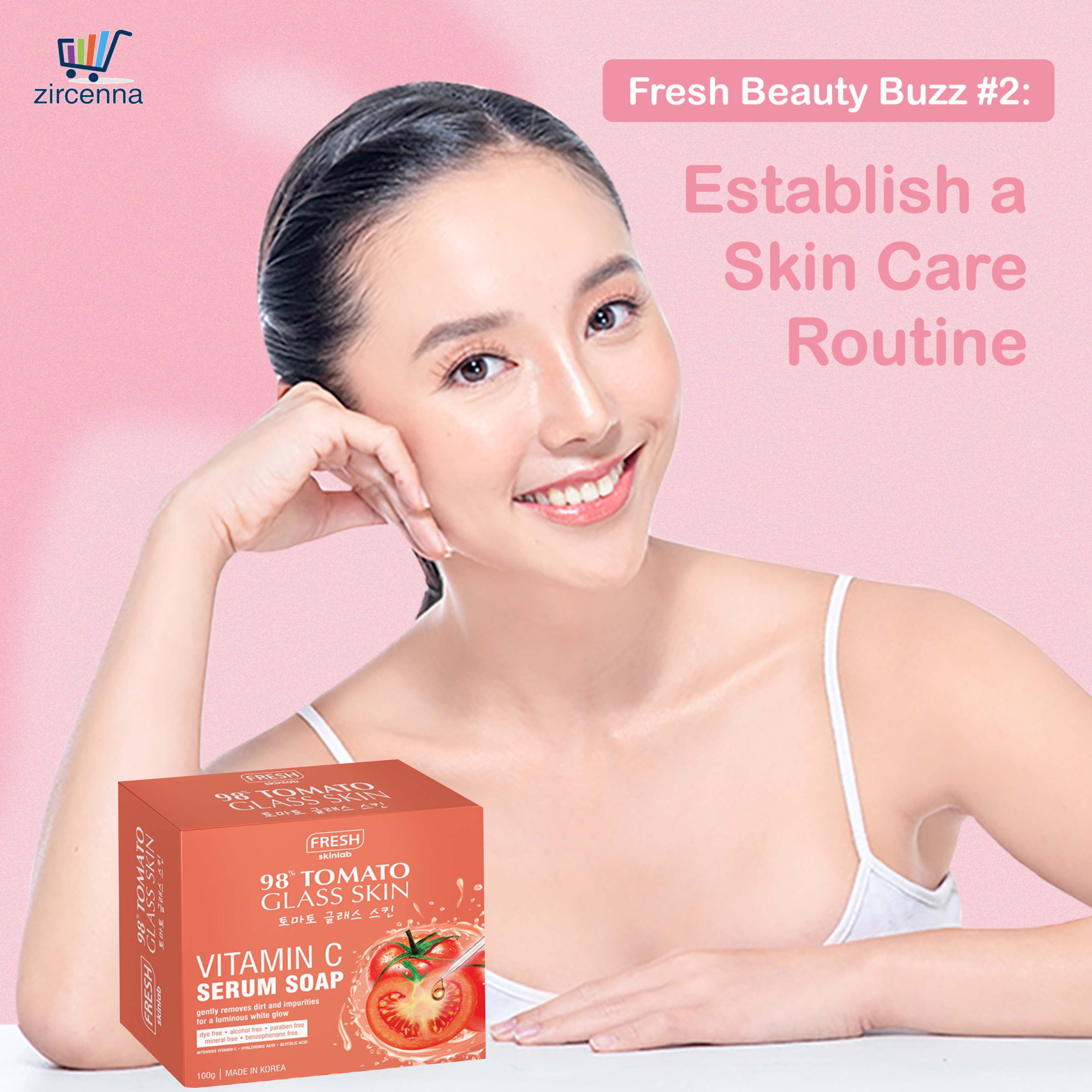 tomato glass skin serum soap