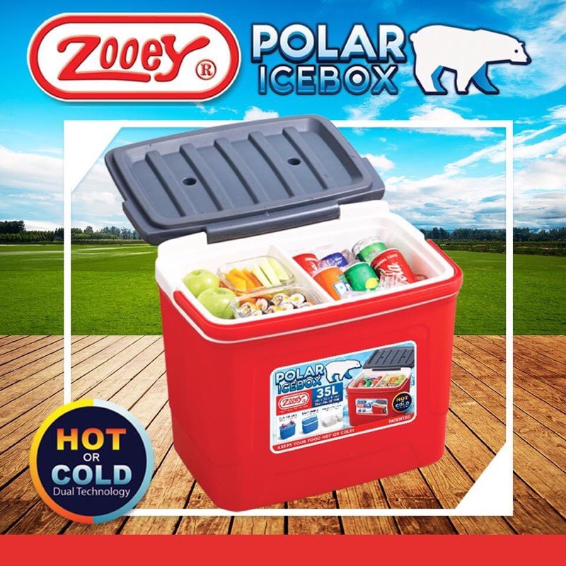 Cooler ZOOEY BRAND HIGHQUALITY COOLER BOX Polar Ice Box Large 35 Liter