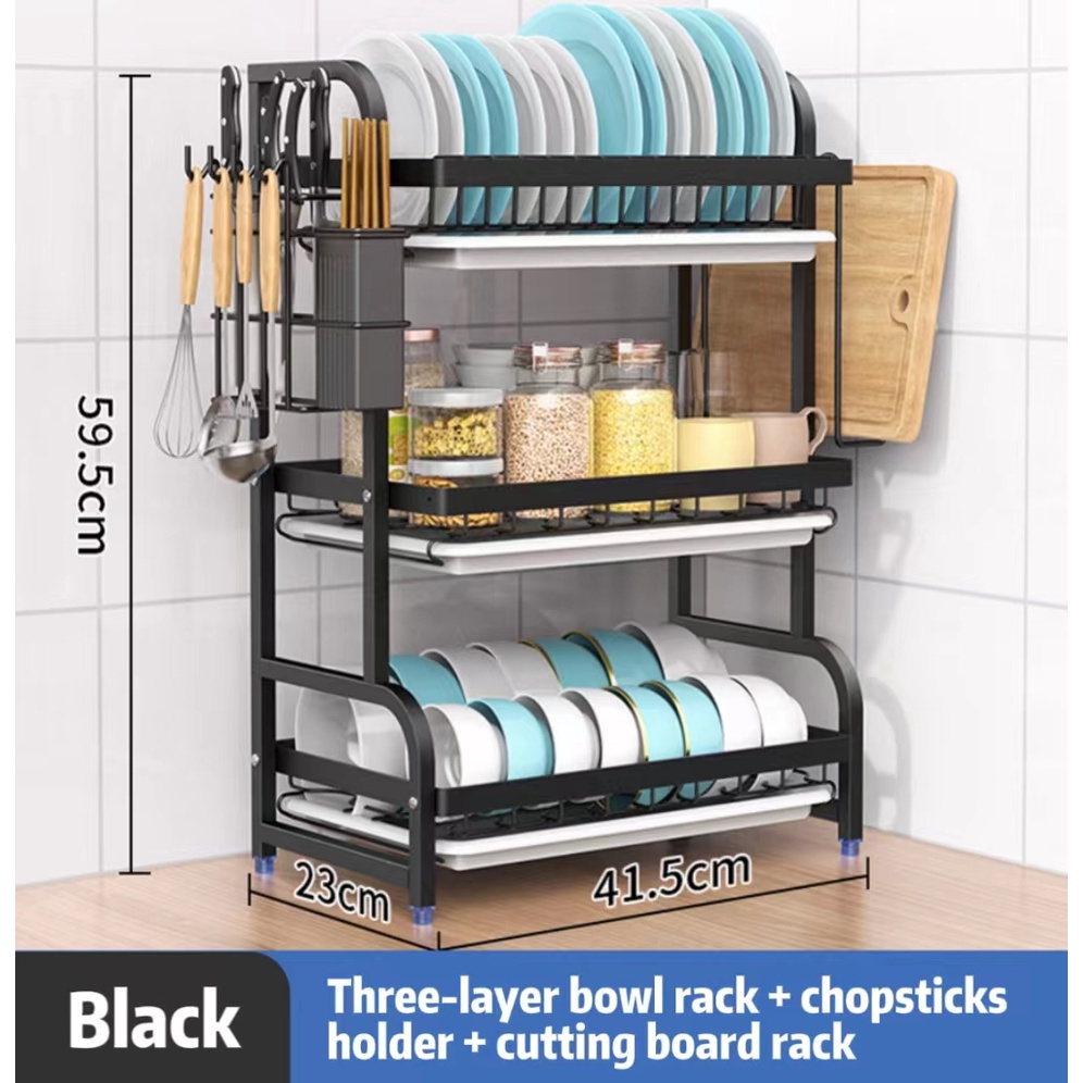 2/3Layers Dish Drying Rack Stainless Steel 304 Kitchen Rack Dish Rack