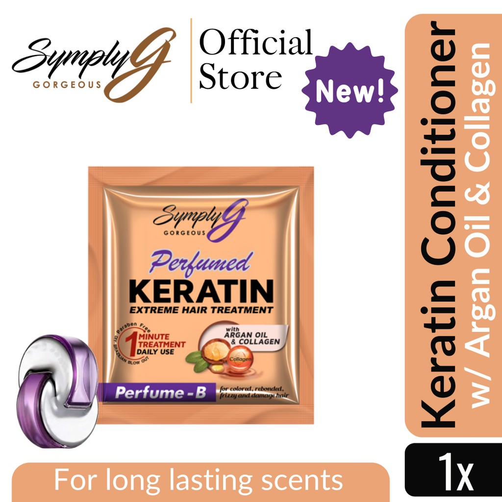 SymplyG Perfumed Keratin Conditioner w Argan Oil and Collagen 14ml