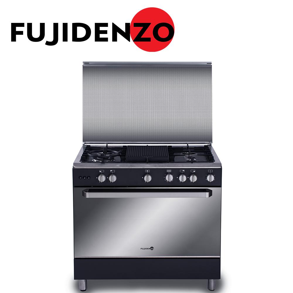 Fujidenzo 90 Cm 5 Gas Burner Cooking Range With Rotisserie Griddle Fgr9650vtrgmb Matte Black Lazada Ph