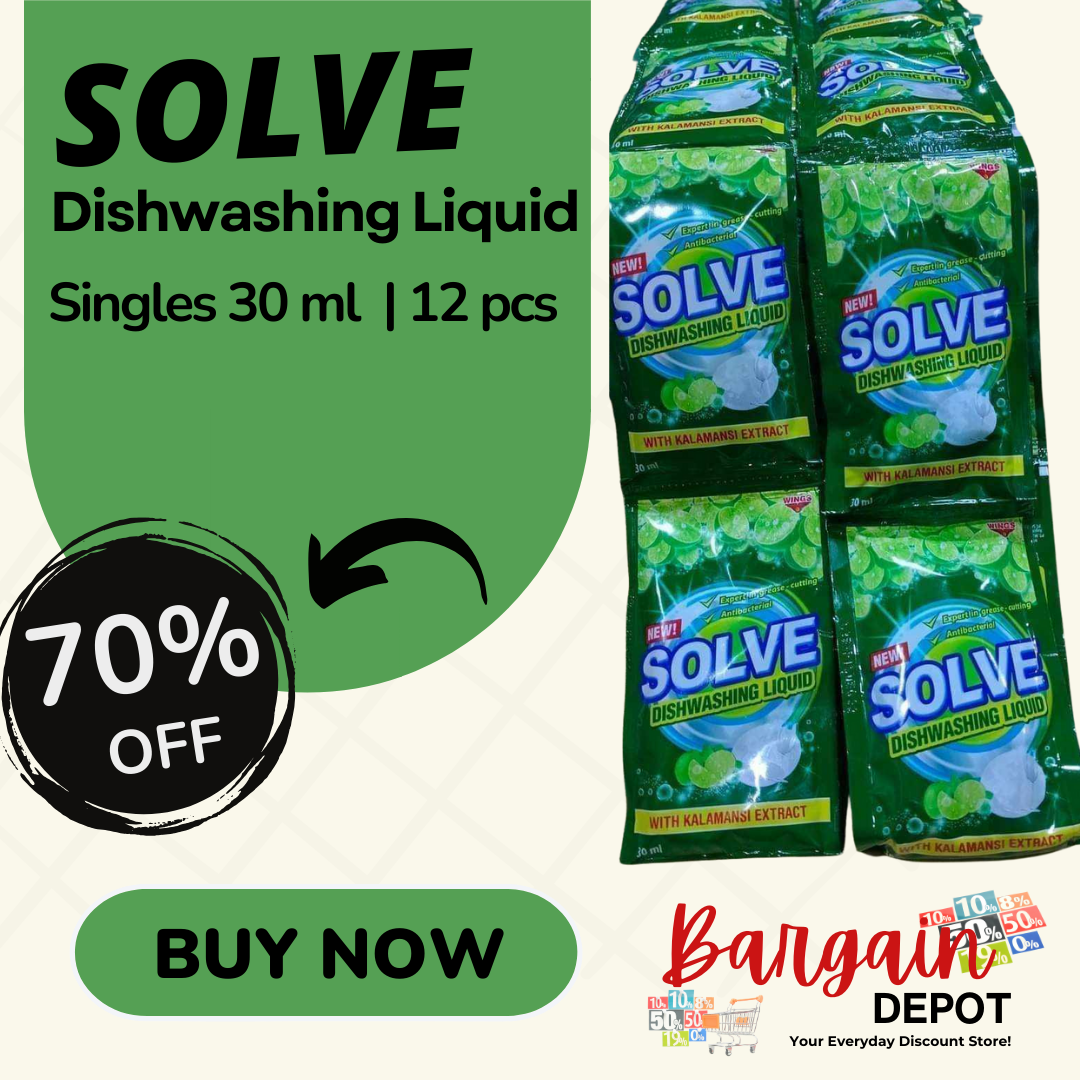 SOLVE DISHWASHING LIQUID SACHET Singles 30 ml (12 pcs) Lazada PH