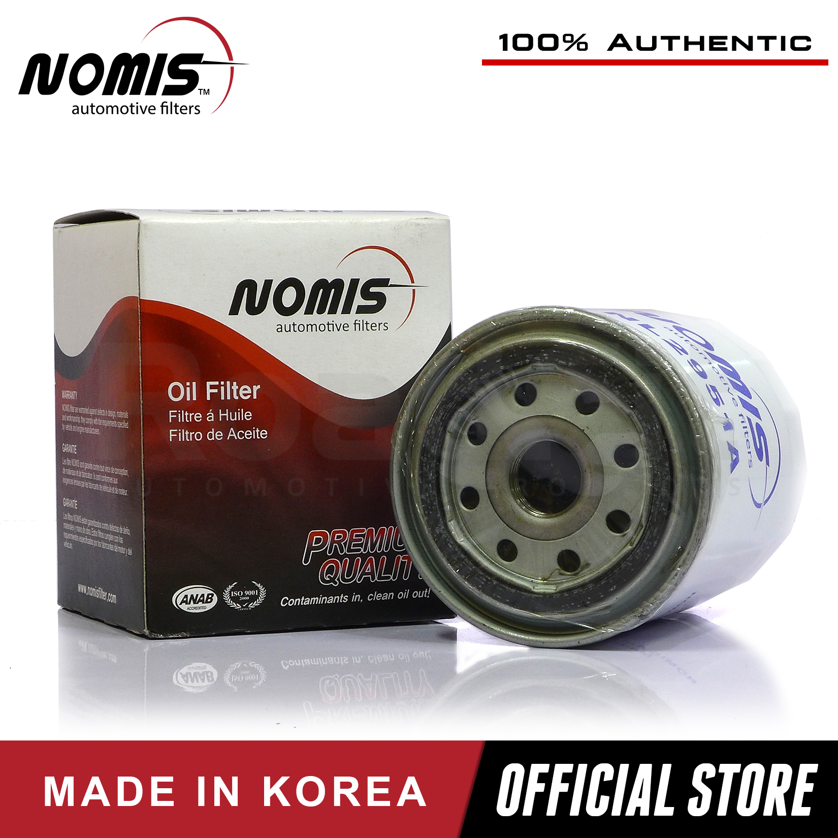 Nomis Oil Filter NL2951A for Isuzu DMax 4JA1, 4JX1, Crosswind 2003