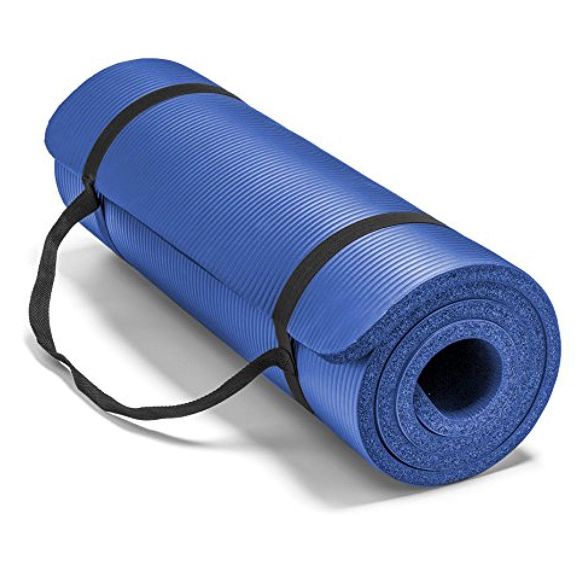 Buy FirstFit Premium 10MM PU Leather Yoga Mat, Extra Thick Yoga Mat for  Exercise, Fitness & Meditation with Carrying Strap for Men & Women - Size  (69 x 24 Inch) Online at